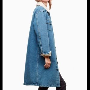 TNA Murad Sherpa Denim Coat